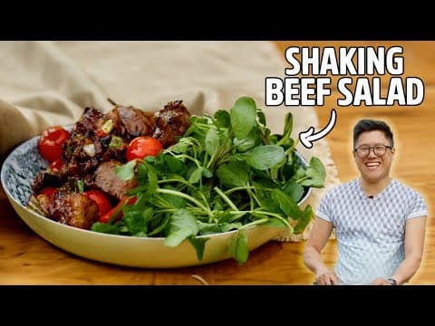 Delicious Shaking Beef Salad With Fresh Watercress!