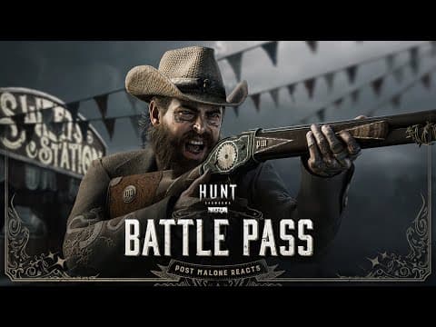 Post Malone Reacts To Battle Pass | #huntpartner | Post Malone's Murder Circus | Hunt: Showdown 1896