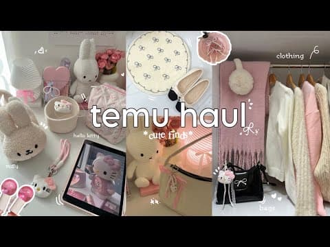 Aesthetic Temu Haul 🧸🍥!! Cute Accessories , Clothing, Shoes, Home Decor, Christmas Gifts