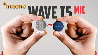 Maono  Wave T5 Wireless Microphone | Maono Wave T5 Ai Lavalier Mic Unboxing & Test 2025 | Telugu
