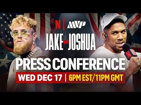 Jake Paul Vs. Anthony Joshua | Fight Week Press Conference | Netflix