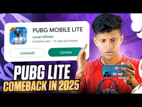 Pubg Mobile Lite India Come Back In 2025 😍 Pubg Lite Is Back Or Unban ?