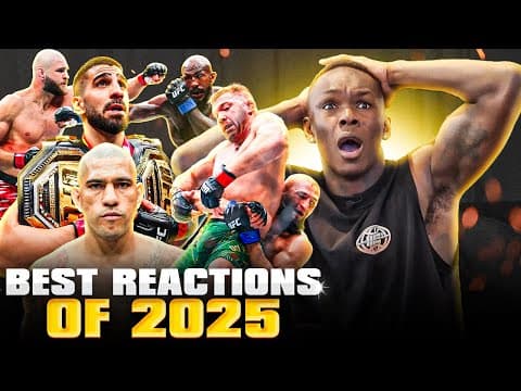 Israel Adesanya Reacts To A Crazy Year Of Ufc Fights | Best Reactions Of 2025