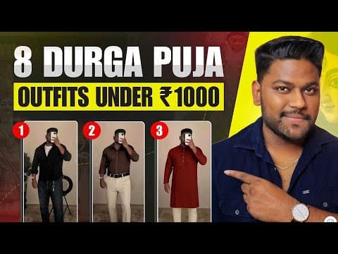8 Durga Puja Outfits For Men Under ₹1000 | In Hindi | Durga Puja Outfits 2025 | Dipak Shaw
