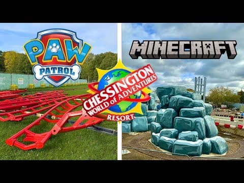 Major Construction At Chessington! New Paw Patrol & Minecraft Rides!