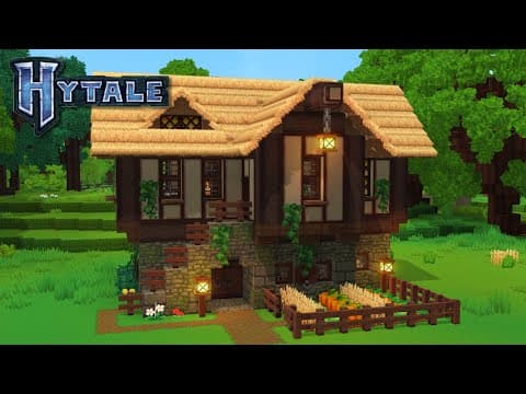 Hytale: How To Build A Medieval Starter House (tutorial)