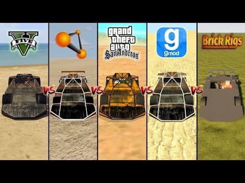 Gta 5 Ramp Buggy Car Vs Beamng Vs Gta Sa Vs Garrys Mod Vs Brick Rigs - Which Is Best?