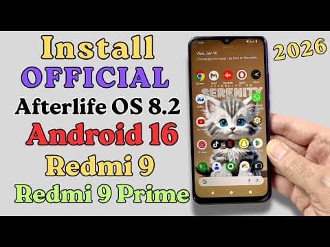 Install Afterlife Os 8.2 Android 16 On Redmi 9 & Prime