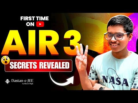 Iit Jee Air 3 Tips! 🔥 *first Time On Youtube*