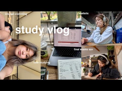 Study Vlog 🎧 Finals Week In My Life | Productive Days, Cramming, Exams Season