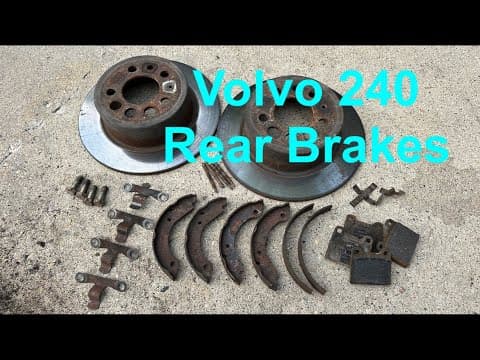 1990 Volvo 240 Gets New Rear Brakes And Parking Bake Finally Fixed.