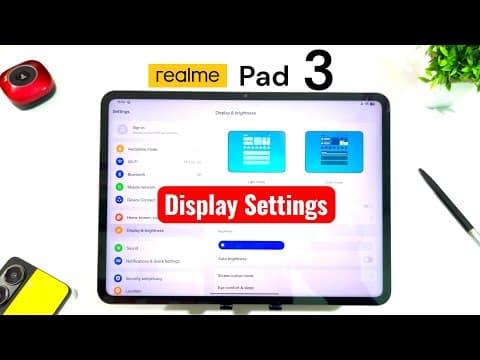 Realme Pad 3 Display Settings Review Indepth 🚀🚀🔥🔥🔥 #realmepad3