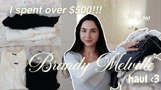 Brandy Melville Haul | I Spent Over $500 In Nyc! ☕🧣🧺🧸