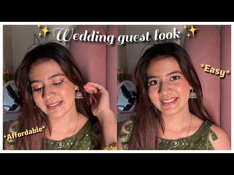 Easy Wedding Guest Makeup Under ₹500💁🏻‍♀️  || *step By Step Tutorial* *affordable Prodcuts* ✨♥️