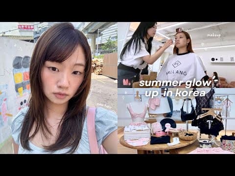 Summer Glow Up In Korea🫧professional Makeup Salon, Dyeing My Hair, Shopping & Haul