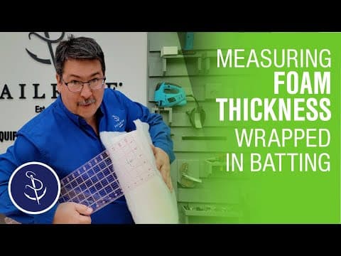Wrapping Cushion Foam In Batting & Measuring Thickness For Boxing
