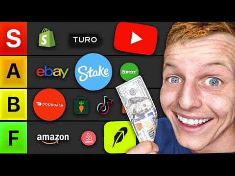 Best Side Hustles For 2026 Tier List