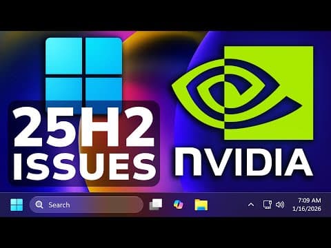 New Windows 11 25h2 Problems In The Latest Update Kb5074109 - Nvidia Black Screen, Connection Issues
