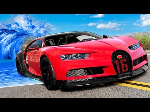 Tsunami Escape In A Bugatti (beamng)