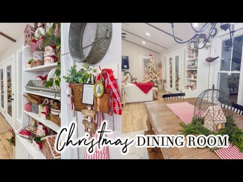 Christmas Decorate With Me // Christmas Dining Room // Charlotte Grove Farmhouse