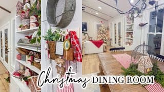 Christmas Decorate With Me // Christmas Dining Room // Charlotte Grove Farmhouse