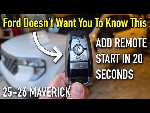 Ford Didn’t Tell You This! Add Remote Start To Your 2025–2026 Maverick In Seconds
