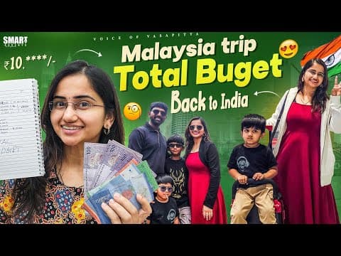 Ep: 6 Back To India 🇮🇳 | Malaysia 🇲🇾 Trip Total Budget | Travel Vlogs Telugu #voiceofvassapitta
