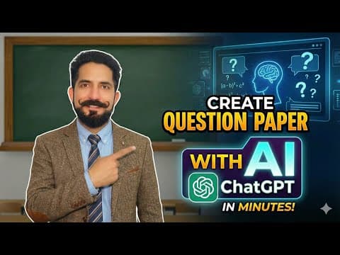 Create Exam Paper In 2 Minutes! 📝 Chatgpt Magic Trick For Teachers