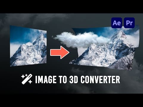 Convert Image To 3d In A Few Clicks - After Effects & Premiere Pro Tutorial - Ai Parallax Tools V3
