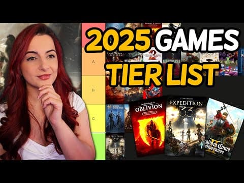 My 2025 Game Tier List! Every Game I Started In 2025 Ranked