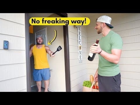 We Surprised A Subscriber At His House With Dinner!