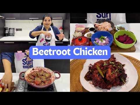 Red Hot Chicken Chukka Anyone? Super Tasty Beetroot Chicken Recipe