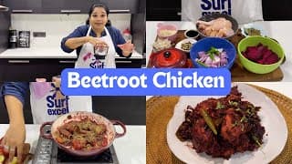 Red Hot Chicken Chukka Anyone? Super Tasty Beetroot Chicken Recipe