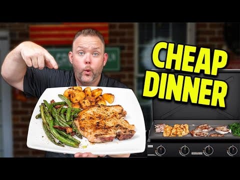 Pork Chops, Potatoes & Green Beans On The Blackstone – All For $15!