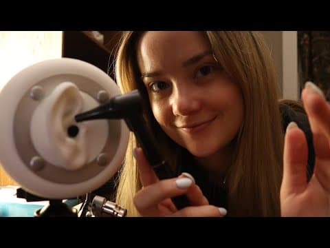 Asmr Ear Cleaning Student Roleplay! Exam, Otoscope, Massage, Scraping, Gloves, Soft Spoken