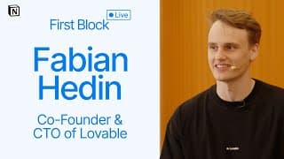 First Block: Interview With Fabian Hedin, Co-founder And Cto Of Lovable