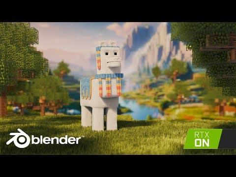 Minecraft Llama In Blender But Rtx On