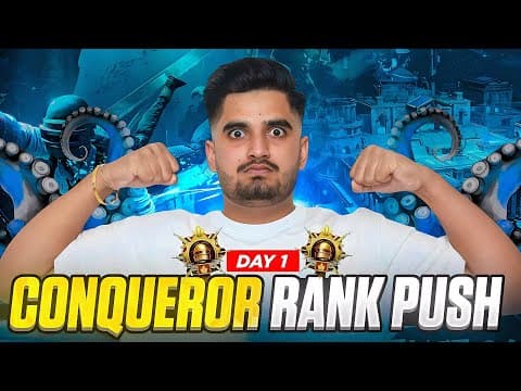 Conqueror Rank Push Day - 1 | Bgmi 3.3 W Mavi