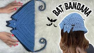 🦇spooky Halloween: Easy Crochet Bat Bandana