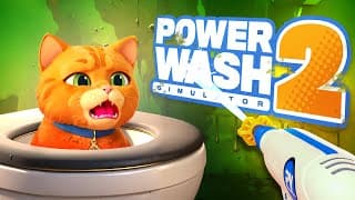 Powerwashing The Dirtiest Toilet In The World With My Cat! - New Powerwash Simulator 2