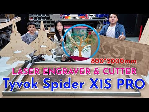 Unbox And Test 40w Tyvok Spider X1s Pro Large Format Laser Engraver & Cutter