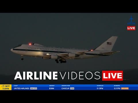 Caught Live: Boeing 747 E-4b Nightwatch “doomsday Plane” Arrives At Lax!