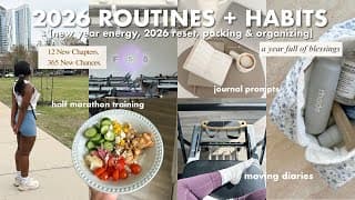 New Year Reset | 2026 Routines + Habits, Moving Diaries, Running, Journal Prompts & Healthy Meals