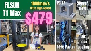 Flsun T1 Max: 1000mm/s, 30000 Acceleration, The Best Budget Ultra High Speed 3d Printer
