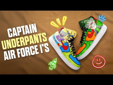 Customizing The Craziest Captain Underpants Air Force 1s You'll Ever See!
