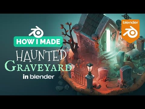 Haunted Graveyard In Blender - 3d Modeling Process | Polygon Runway