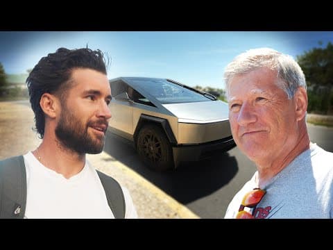 Surprising My Father With A Cyber Truck!!