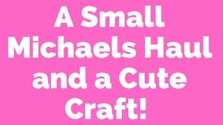 A Small Michaels Haul And A Craft!🌸🌸🌸