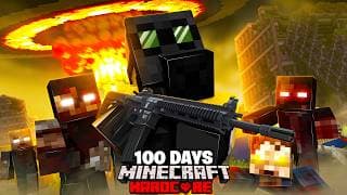 I Survived 100 Days In A Zombie Outbreak In Minecraft Hardcore!