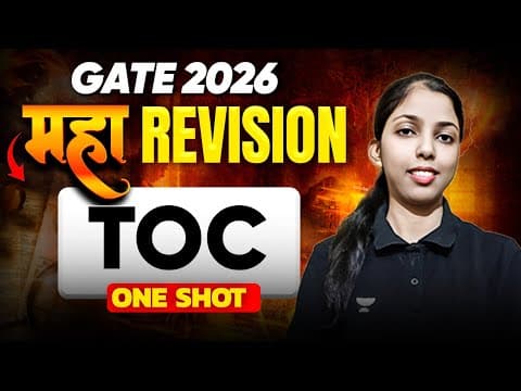 Toc One Shot Maha Revision For Gate 2026 | Theory Of Computation Full Revision | Pyqs + Concepts